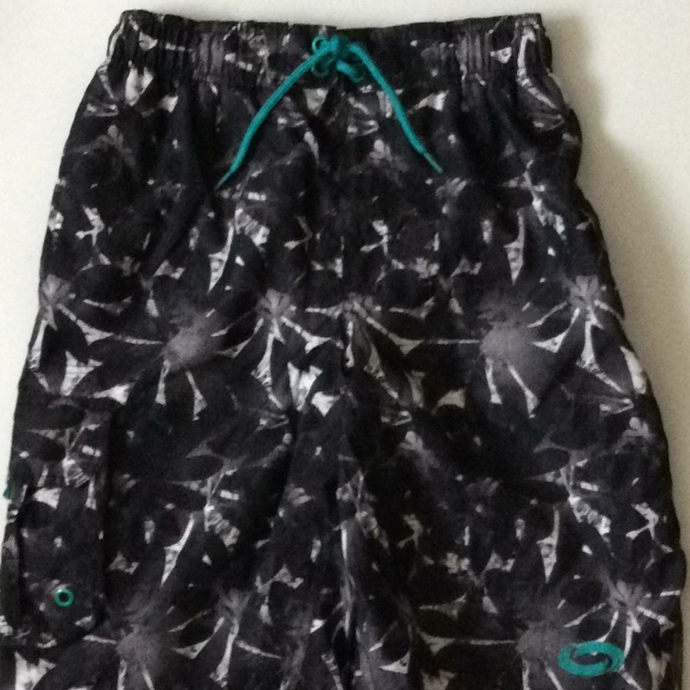 O’Rageous Men’s Cargo Swim Trunks w/Pockets Size S